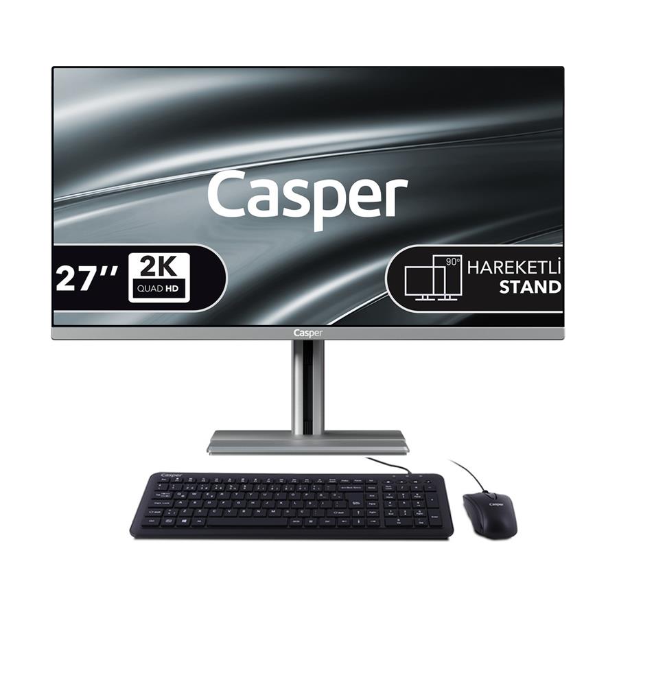Casper Nirvana A97.1362-BE00X-V-G Gri i7 13620H 16GB RAM 480GB NVME SSD 27" Pivot FreeDOS All In One