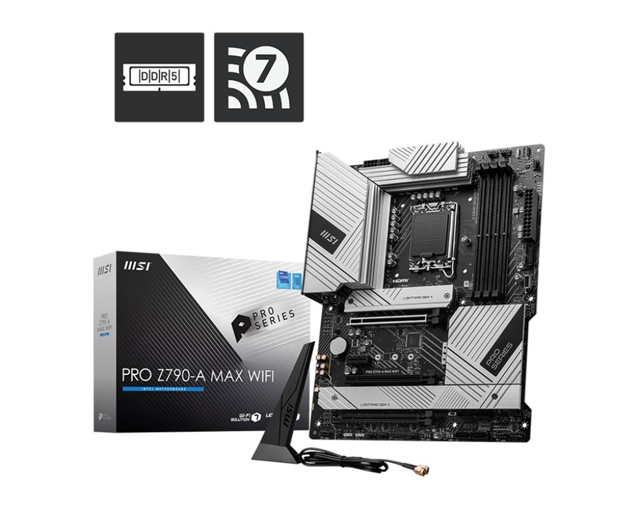 Msi Pro Z790-A Max WIFI DDR5 Intel Z790 Soket 1700 DDR5 7800(OC)MHz ATX Gaming (Oyuncu) Anakart