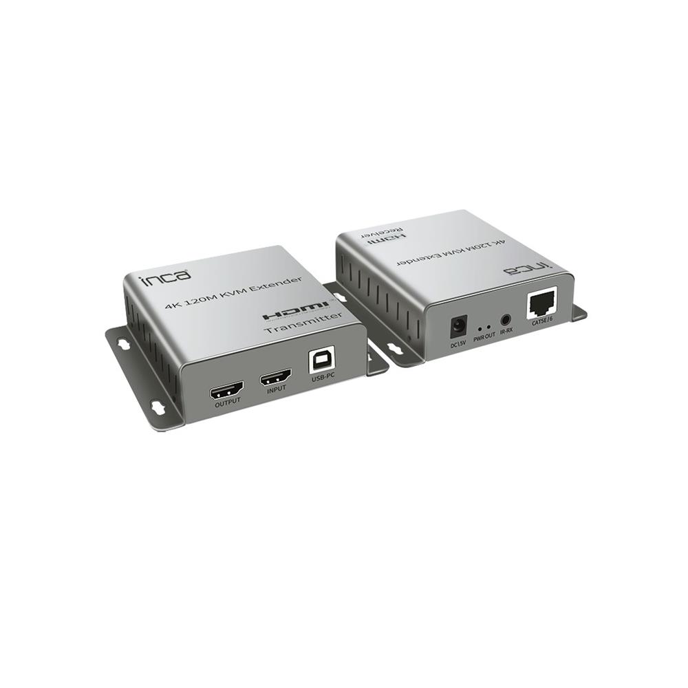 Inca IEX-120 HDMI 4K@30Hz 120mt KVM Network Extender 4K@30Hz (CAT-5e-CAT-6 Kablo Uzunluğu)