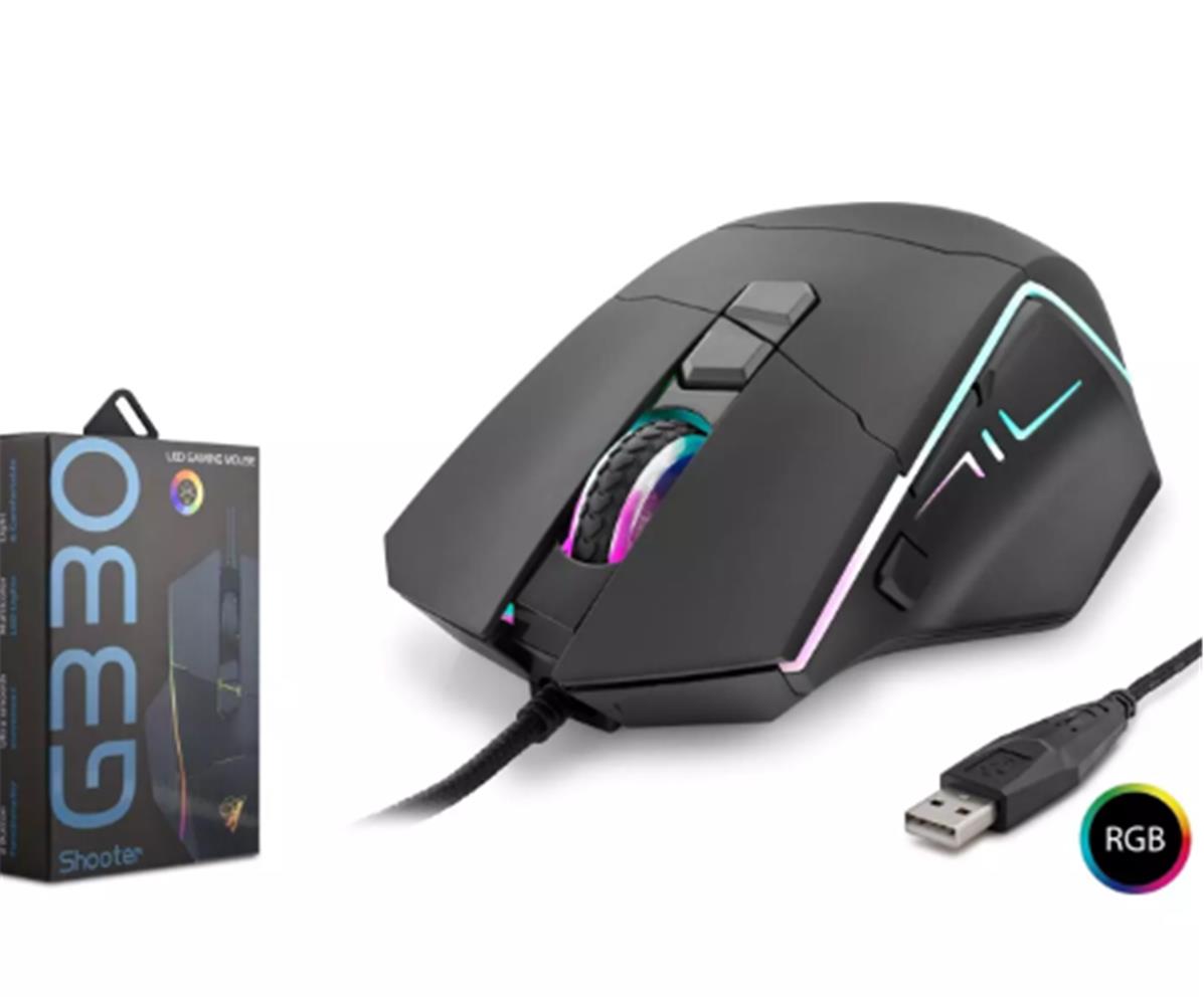 Hadron G330 Shooter 8 Buttons RGB 6400 DPI Usb Oyuncu Mouse (1,50cm Kablo Uzunluğu)