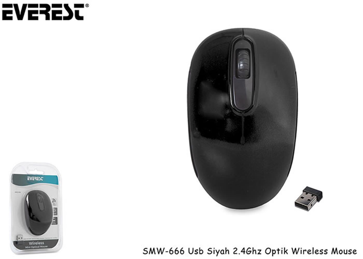 Everest SMW-86 Usb Siyah 2.4Ghz Kablosuz Mouse