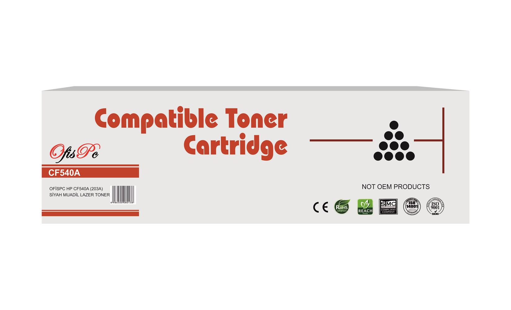OFİSPC HP 203A CF540A Siyah 1.400 Sayfa Çipli Muadil Toner